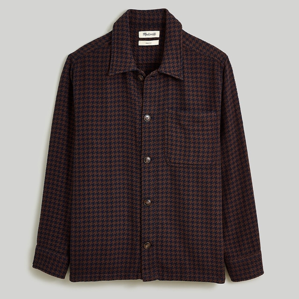 Madewell, Boxy Shirt-Jacket in Houndstooth, Men’s Size Medium (SOLD OUT)
